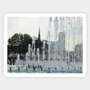 Paris Hotel de Ville Fountains Sticker